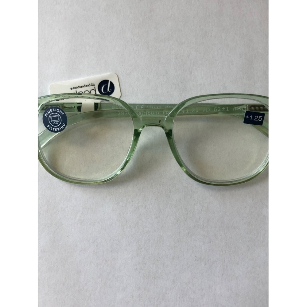 New Heirloom Mint Peepers BLUE LIGHT FILTERING Reading Glasses +1.25